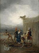 Francisco de Goya Comicos ambulantes painting